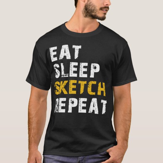slaapschets herhalen t-shirt (Voorkant)
