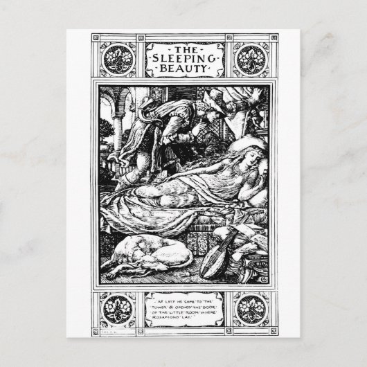 slaapschoonheid-afbeeldingen briefkaart (Voorkant)