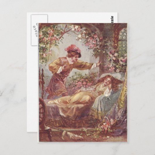 slaapschoonheid briefkaart (Voorkant / Achterkant)