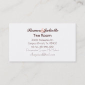 Slaapschoonheid Romeo Juliet Visitekaartje (Achterkant)