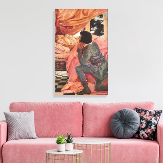 slaapschoonheid van Jessie Willcox Smith Canvas Afdruk (Insitu (Woonkamer))