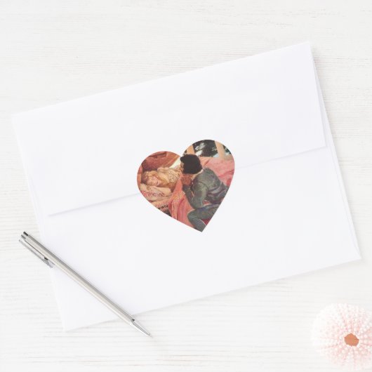  slaapschoonheid van Jessie Willcox Smith Hart Sticker (Envelop)