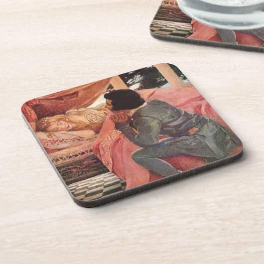  slaapschoonheid van Jessie Willcox Smith Onderzetter (Linkerzijde)