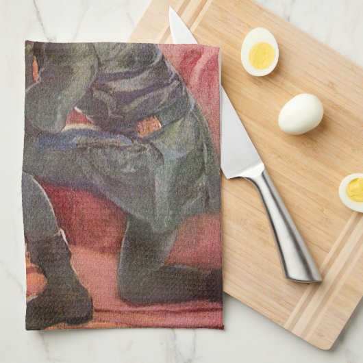  slaapschoonheid van Jessie Willcox Smith Theedoek (Quarter Fold)