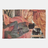  slaapschoonheid van Jessie Willcox Smith Theedoek (Horizontaal)