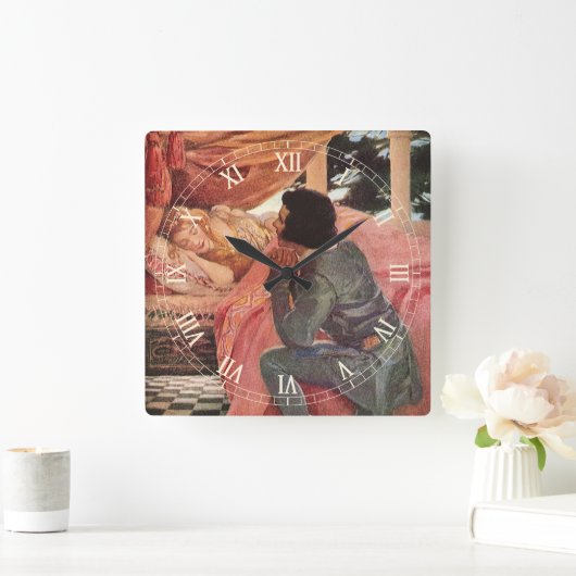  slaapschoonheid van Jessie Willcox Smith Vierkante Klok (Huis)