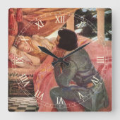  slaapschoonheid van Jessie Willcox Smith Vierkante Klok (Voorkant)