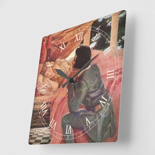  slaapschoonheid van Jessie Willcox Smith Vierkante Klok (Hoek)