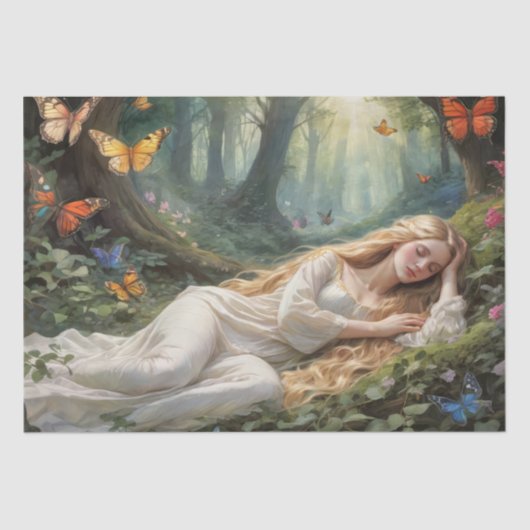 Slaapschoonheid's Dreamscape - Decoupage - Tissuepapier (Voorkant)