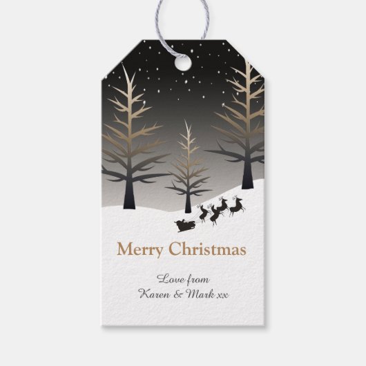 Slaapschutter en boomgaard gepersonaliseerd cadeaulabel (Voorkant)