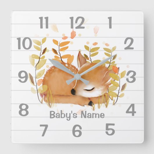 Slaapschuttersklok Vierkante Klok (Voorkant)