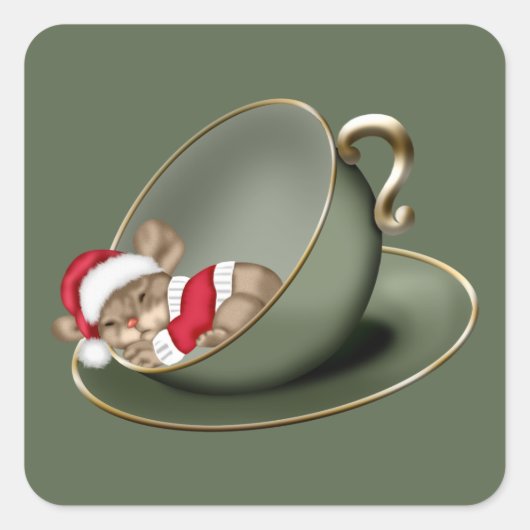 Slaapschutterskuis Vierkante Sticker (Voorkant)