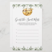 Slaapse Baby shower raadt het Sweet Mess Game (Voorkant / Achterkant)