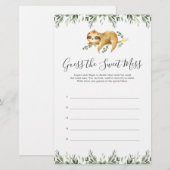 Slaapse Baby shower raadt het Sweet Mess Game (Voorkant / Achterkant)