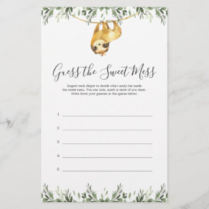 Slaapse Baby shower raadt het Sweet Mess Game