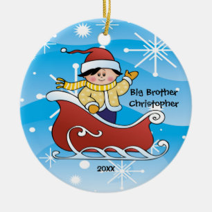 Slaapse Big Brother kerstversiering Keramisch Ornament