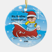 Slaapse Big Brother kerstversiering Keramisch Ornament (Voorkant)