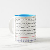 Slaapse EEG-Mok - Fase 2 Slaapstand Tweekleurige Koffiemok (Voorkant links)