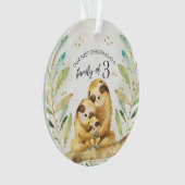Slaapse Eerste Kerstmis als familie van drie Ornament (voorkant)