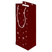 Slaapse hele dag daarna Rosé grappige kerstkat Wijn Cadeautas (Achterkant Gekanteld)