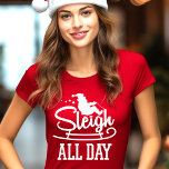 Slaapse hele dag grappige kerstmis t-shirt<br><div class="desc">Slank design voor de hele dag,  grappige kerstschilderkunst. We bieden de hele dag parodie een grote keuze aan kleuren en grootten voor mannen,  vrouwen,  Kinderen,  jongeren,  Tieners,  jongens en meisjes. Onze shirten maken geweldige kerstcadeautjes!</div>