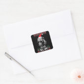 Slaapse hele dag grappige weetkerstmis vierkante sticker (Envelop)