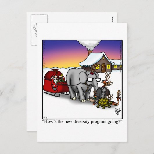 Slaapse Humor Briefkaart (Voorkant / Achterkant)