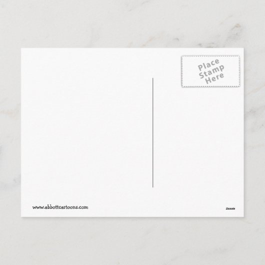 Slaapse Humor Briefkaart (Achterkant)