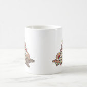 Slaapse kerstboom Funny Animal kerstkoffie Koffiemok (Center)