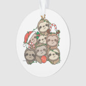 Slaapse kerstboom Funny Animal Kerstmis Orname Ornament (voorkant)