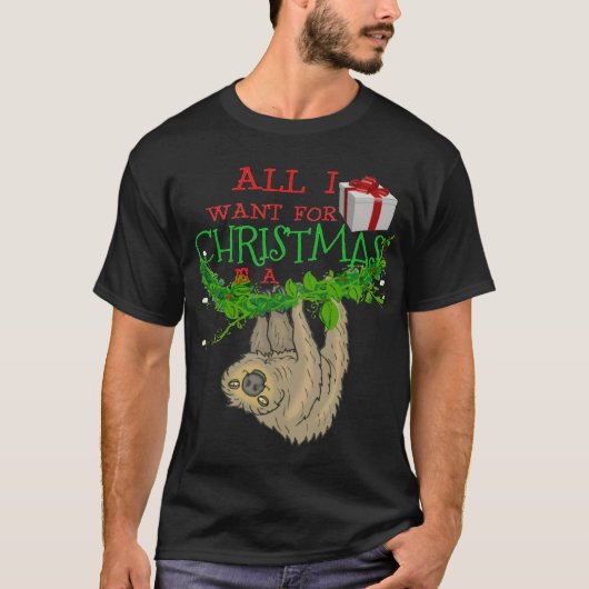 Slaapse kerstcadeaus t-shirt (Voorkant)