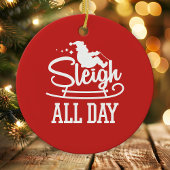 Slaapse kerstcadeautjes voor de hele dag keramisch ornament