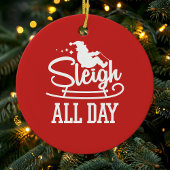 Slaapse kerstcadeautjes voor de hele dag keramisch ornament