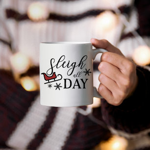 Slaapse kerstdag koffiemok