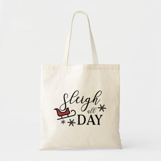 Slaapse kerstdag tote bag (Voorkant)