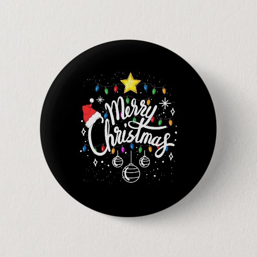 Slaapse kerstfeestdagen Mannen Kerstmis Ronde Button 5,7 Cm (Voorkant)