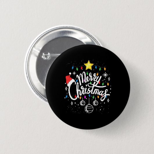 Slaapse kerstfeestdagen Mannen Kerstmis Ronde Button 5,7 Cm (Voorkant /achterkant)