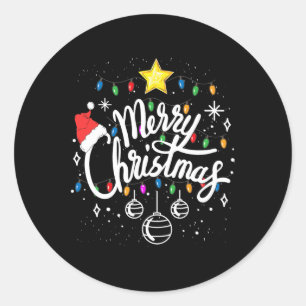 Slaapse kerstfeestdagen Mannen Kerstmis Ronde Sticker