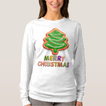 Slaapse kerstkoekjes, dames met lange hoes Shirt