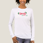 'Slaapse' kerstshirt voor de hele dag Tri-Blend Shirt (Voorkant volledig)