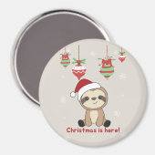 Slaapse kerstsneeuw Winterdieren Slannet Magneet (Voorkant / Achterkant)