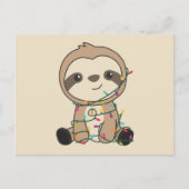 Slaapse kerstsneeuw Winterdieren Slots Postcar Briefkaart (Voorkant)