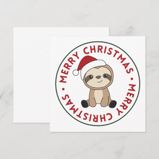 Slaapse kerstsneeuwwinterdieren Sleuven Invitat Kaart (Voorkant / Achterkant)