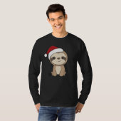 Slaapse kerstsneeuwwinterdieren Sleuven T-Shirt (Voorkant volledig)