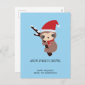 Slaapse kersttaart word me wakker van feestdag bla feestdagenkaart (Voorkant / Achterkant)