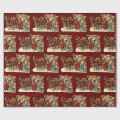 Slaapse kerstvakantie met kerstvakantie cadeaupapier (Vlak)