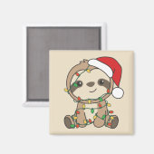 Slaapse kerstwinter magneet (Voorkant / Achterkant)