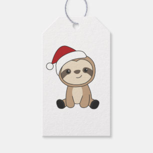 Slaapse kerstwinter winterdieren gleuf ta cadeaulabel