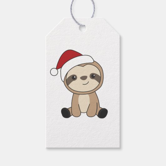 Slaapse kerstwinter winterdieren gleuf ta cadeaulabel (Voorkant)