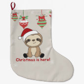 Slaapse kerstwinter winterdieren grote C Grote Kerstsok (Voorkant)